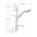 Душевой гарнитур Hansgrohe Croma 100 Mono/Unica, хром (27724000)