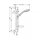 Душовий гарнітур Hansgrohe Croma100 Multi, хром (27775000)