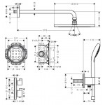 Душевая система Hansgrohe Croma S 280 1jet Ecostat S 7 в 1, хром (27954000)