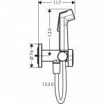 Гигиенический душ Hansgrohe Bidette S, хром (29232000)