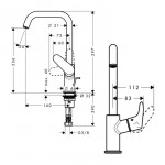 Смеситель для умывальника Hansgrohe Focus E 240 с донным клапаном, хром (31609000)