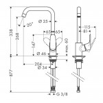 Змішувач для кухні Hansgrohe Focus 260 1 jet, чорний матовий (31820670)