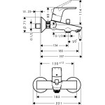 Смеситель для ванны Hansgrohe Focus E, хром (31940000)