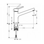 Смеситель для кухни Hansgrohe Talis S, хром (32851000)