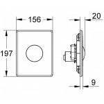 Клавиша смыва для унитаза Grohe Skate, нержавеющая сталь (38445SD0)