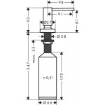 Дозатор для моющих средств Hansgrohe A51 врезной 500 мл, хром (40448000)