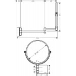 Зеркало косметическое Hansgrohe AddStoris, хром (41791000)