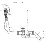 Сифон для ванны Hansgrohe Exafill S с наполнением, хром (58113000)