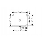 Умывальник встраиваемый Hansgrohe Xuniva Q SmartClean 450х350 мм, белый (61052450)