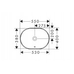 Умивальник накладний Hansgrohe Xuniva U SmartClean 550х400 мм, білий (61062450)