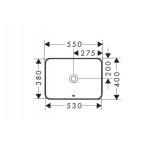 Умивальник накладний Hansgrohe Xuniva Q SmartClean 550х400 мм, білий (61066450)