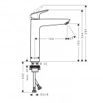 Смеситель для умывальника Hansgrohe Logis 190 с донным клапаном, хром (71090000)