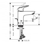 Смеситель для умывальника Hansgrohe Logis 100 с донным клапаном, хром (71100000)