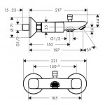 Змішувач для ванни Hansgrohe Logis, хром (71243000)