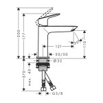 Змішувач для умивальника Hansgrohe Logis Fine 110 з донним клапаном push-open, хром (71252000)