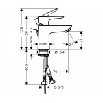 Змішувач для умивальника Hansgrohe Talis E 80, хром (71700000)