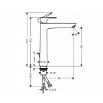 Смеситель для умывальника Hansgrohe Talis E 240 с донным клапаном, черный матовый (71716340)