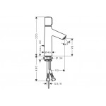 Смеситель для умывальника Hansgrohe Talis Select S 100, с донным клапаном, хром (72042000)