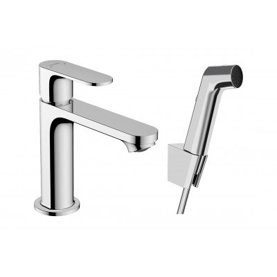 Смеситель для умывальника Hansgrohe Rebris S 110 с гигиеническим душем, хром (72215000)