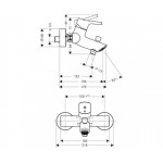 Смеситель для ванны Hansgrohe Talis S, хром (72400000)