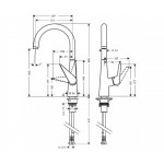 Змішувач для кухні Hansgrohe Talis S, хром (72810000)