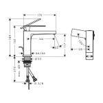 Смеситель для умывальника Hansgrohe Tecturis E 110 CoolStart, хром (73014000)