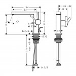 Змішувач для умивальника Hansgrohe Tecturis E 110 CoolStart, хром (73023000)