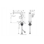 Смеситель для умывальника Hansgrohe Tecturis E 150 Fine CoolStart, бронза матовая (73040140)