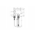 Смеситель для умывальника Hansgrohe Tecturis E 150 CoolStart на 2 отверстия, хром (73053000)