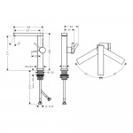 Смеситель для умывальника Hansgrohe Tecturis E 210 CoolStart, с поворотным изливом, хром (73060000)