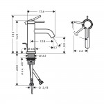 Смеситель для умывальника Hansgrohe Tecturis S 80 CoolStart, хром (73302000)