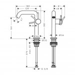 Смеситель для умывальника Hansgrohe Tecturis S 150 CoolStart, хром (73340000)