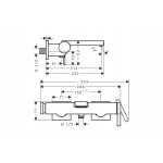 Смеситель для ванны Hansgrohe Tecturis E, бронза матовый (73420140)