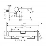 Змішувач для ванни Hansgrohe Tecturis E, хром (73420000)