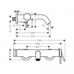 Змішувач для ванни Hansgrohe Tecturis S, хром (73422000)