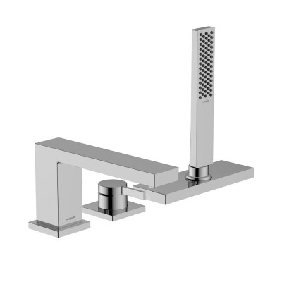 Смеситель для ванны Hansgrohe Tecturis E на 3 отверстия с sBox, хром (73443000)