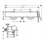 Смеситель для душа Hansgrohe Tecturis S, бронза матовый (73622140)