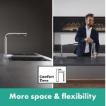 Змішувач для кухні Hansgrohe Aguno Select 250 2jet з витяжним виливом Sbox, чорний матовий (73830670)