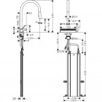 Змішувач для кухні Hansgrohe Aguno Select 170 3jet з витяжним виливом Sbox, сталь (73831800)