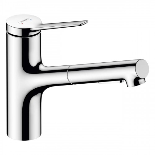 Змішувач для кухні Hansgrohe Zesis M33 150 2jet з витяжним виливом, хром (74800000)