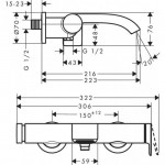 Змішувач для ванни Hansgrohe Vivenis, хром (75420000)