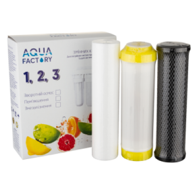 Комплект змінних картриджів Aqua Factory "Пом'якшення", чорний/білий (AF(Ca))
