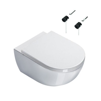 Унітаз підвісний Catalano Sfera NewFlush з кришкою та набором фіксаторів, білий (1VSF54R00+5SCSTF000+5KFST00)