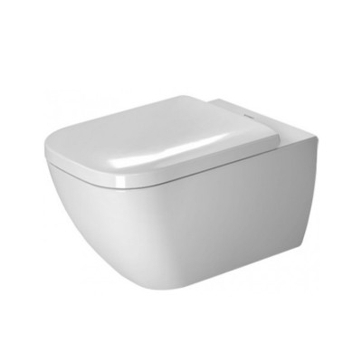 Унітаз підвісний Duravit Happy D.2 Rimless® з кришкою, білий (2222090000+0064590000)