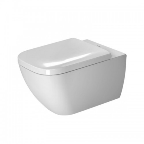 Унітаз підвісний Duravit Happy D.2 Rimless® з кришкою, білий (2222090000+0064590000)
