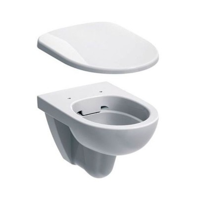 Унітаз підвісний Geberit Selnova Rimfree з кришкою, білий (500.265.01.1+500.333.01.1)
