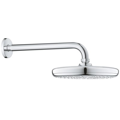Верхний душ Grohe New Tempesta 210 с душевым кронштейном, хром (26411000)