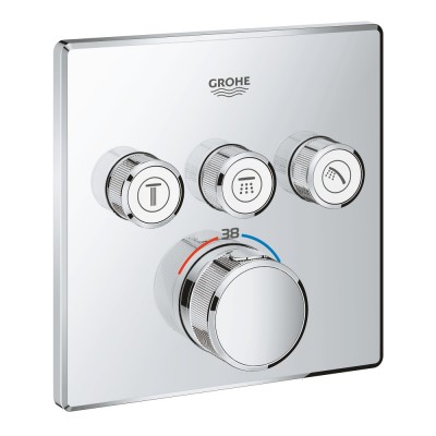 Термостат для душа скрытого монтажа Grohe Grohterm SmartControl, наружная часть, хром (29126000)