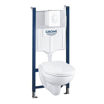 Комплект инсталляции с подвесным унитазом Grohe Solido и клавишей Skate Air, белый (39116000)