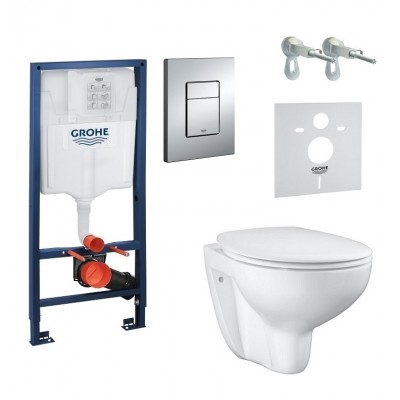 Комплект инсталляции с подвесным унитазом Grohe Bau Ceramic (39586000)